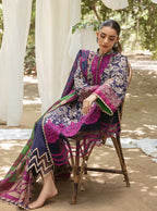 03-Piece Printed Lawn Suit With Embroidery - Ready To Wear