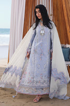 03 Piece Stitched Lawn With Chikankari Embroidered Suit - Ready To Wear