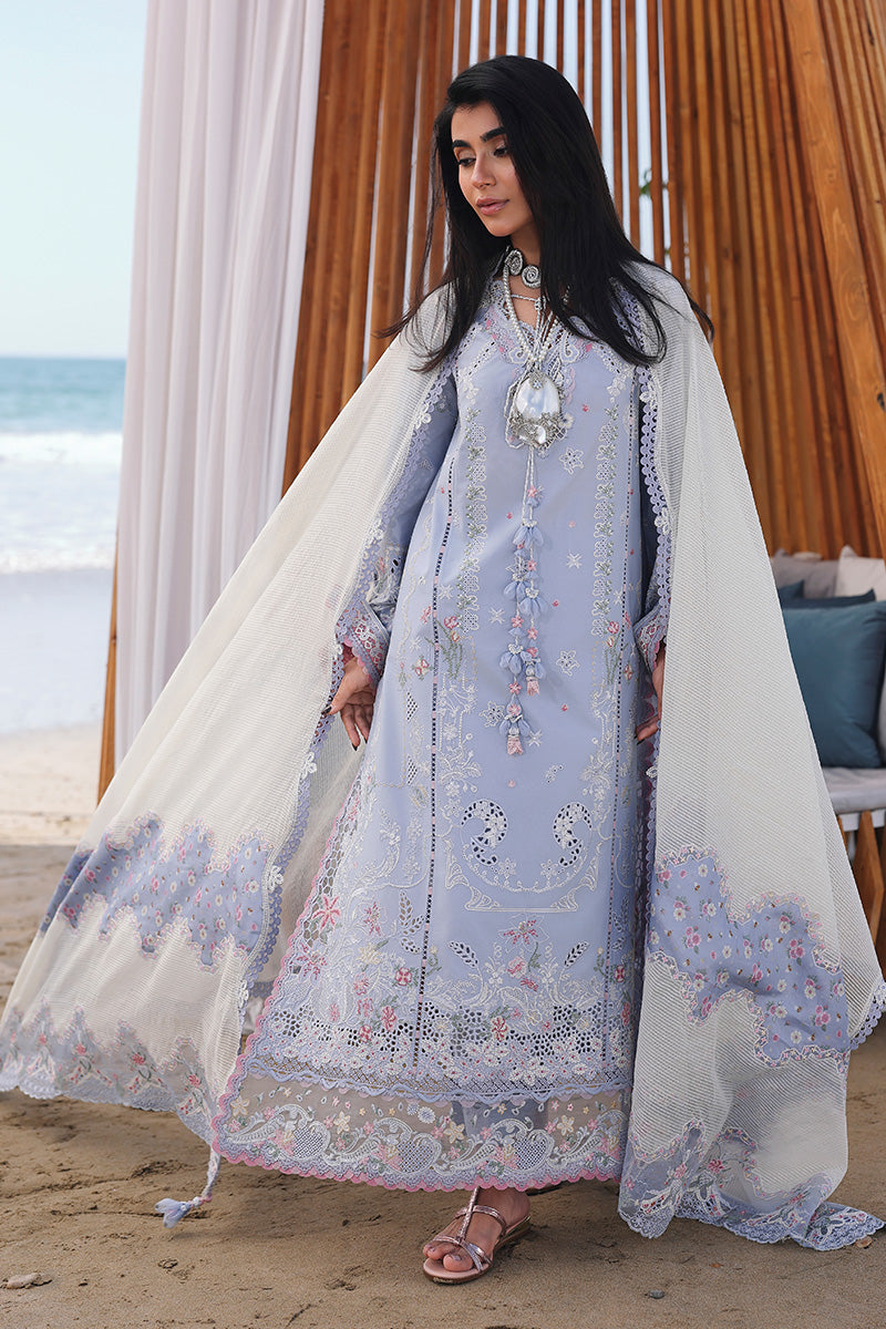 03 Piece Stitched Lawn With Chikankari Embroidered Suit - Ready To Wear
