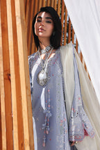 03 Piece Stitched Lawn With Chikankari Embroidered Suit - Ready To Wear