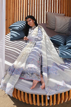 03 Piece Stitched Lawn With Chikankari Embroidered Suit - Ready To Wear