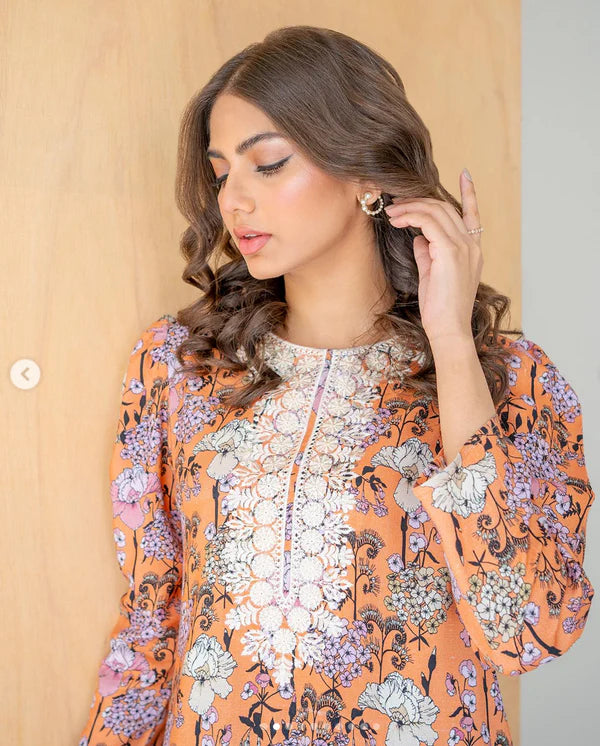 02 Piece Stitched Cotton Suit - Ready To Wear