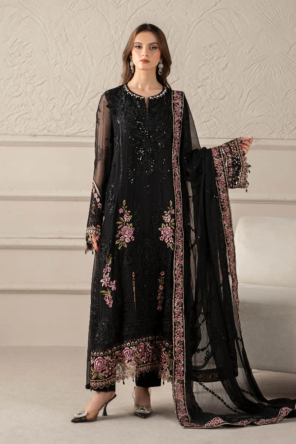 03 Piece Stitched Chiffon Suit - Ready To Wear