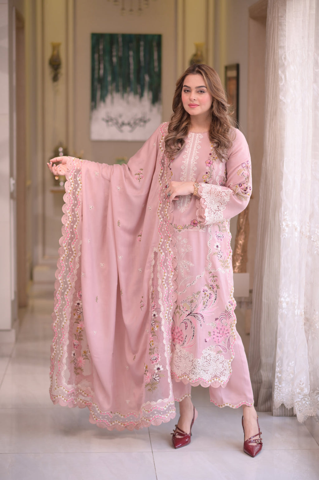 03-Piece Lawn Embroidered Suit - Ready To Wear