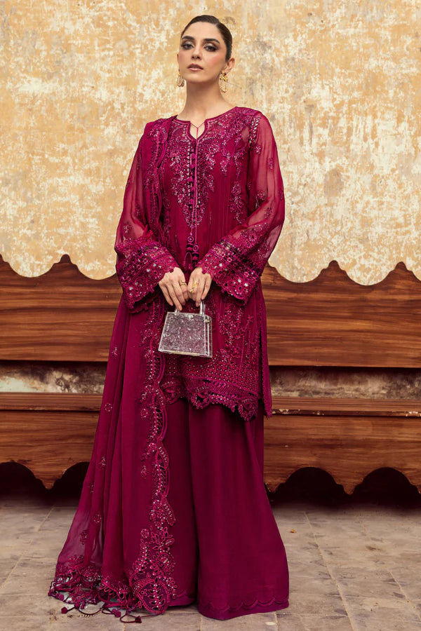 03 Piece Stitched Chiffon Suit - Ready To Wear