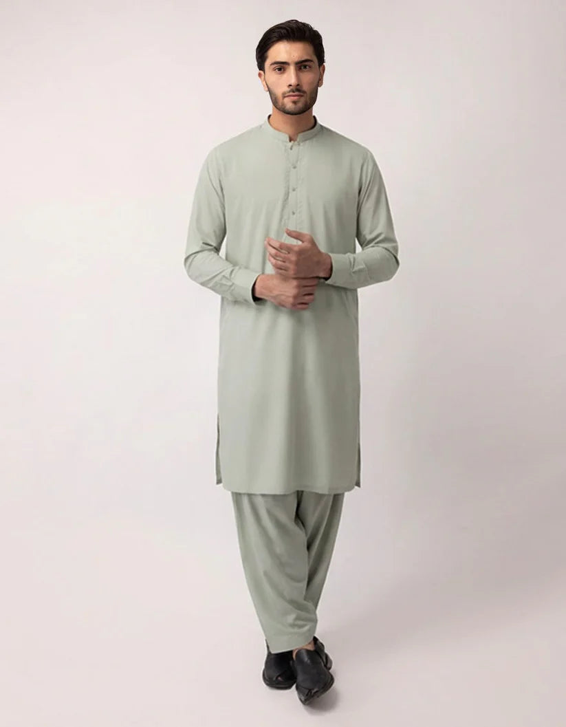 Mint Blended Semi-Formal Kameez Shalwar for Men | Ready To Wear