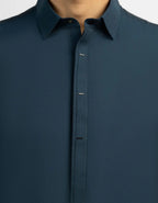Electric Blue Blended Casual Kameez Shalwar for Men | Ready To Wear