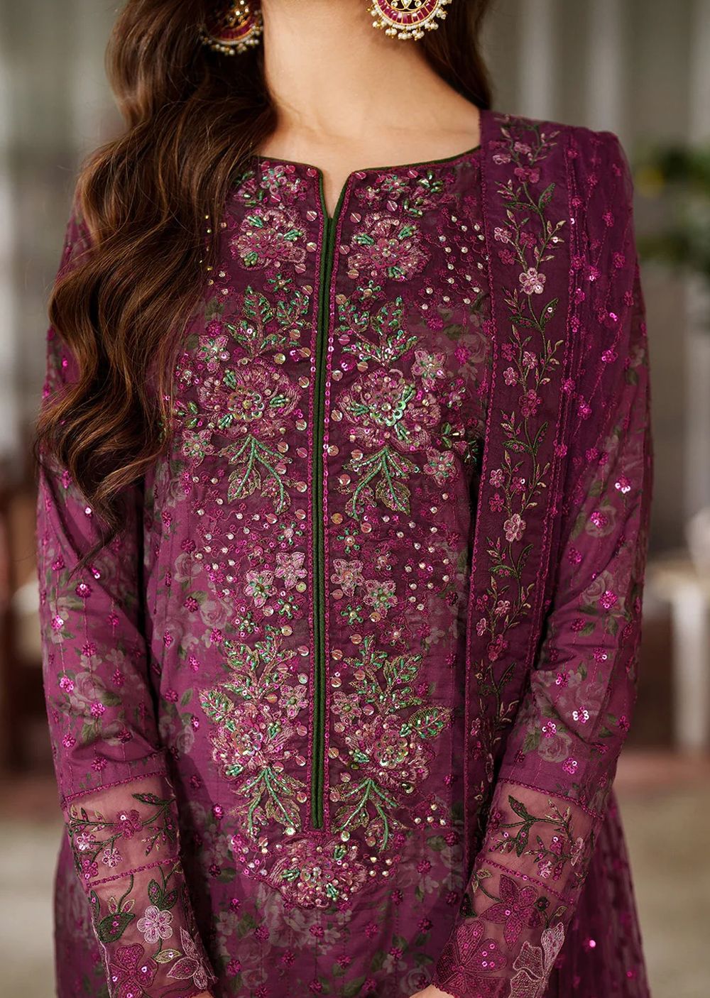 Heavy Embroidered Lawn 3-Piece Stitched Suit – Ready To Wear