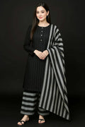 03 Piece Stitched Khaddar Suit - Ready To Wear