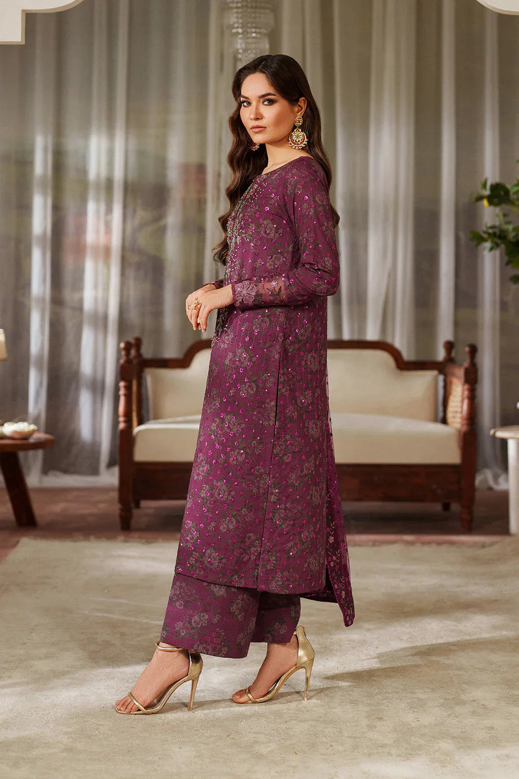 03-Piece Printed Lawn Suit With Embroidery - Ready To Wear
