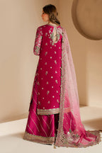 Embroidered Chiffon 3-Piece Stitched Suit with Net Dupatta & Silk Trouser | Ready To Wear