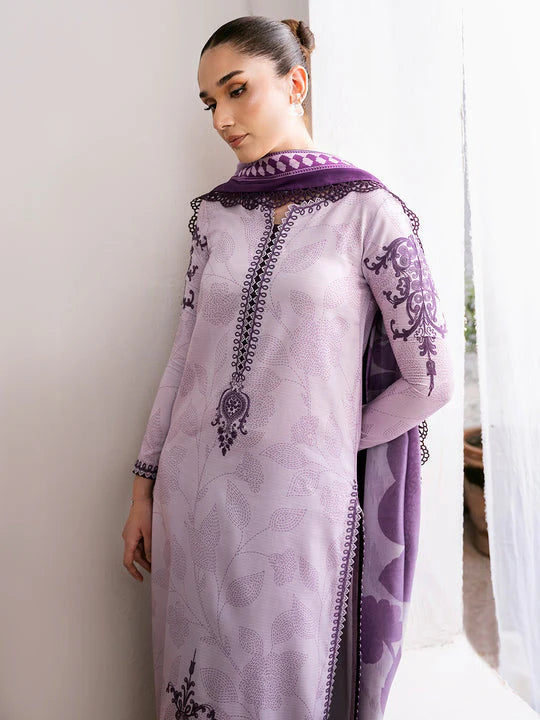 3 Piece Stitched Printed Lawn Suit - Ready To Wear