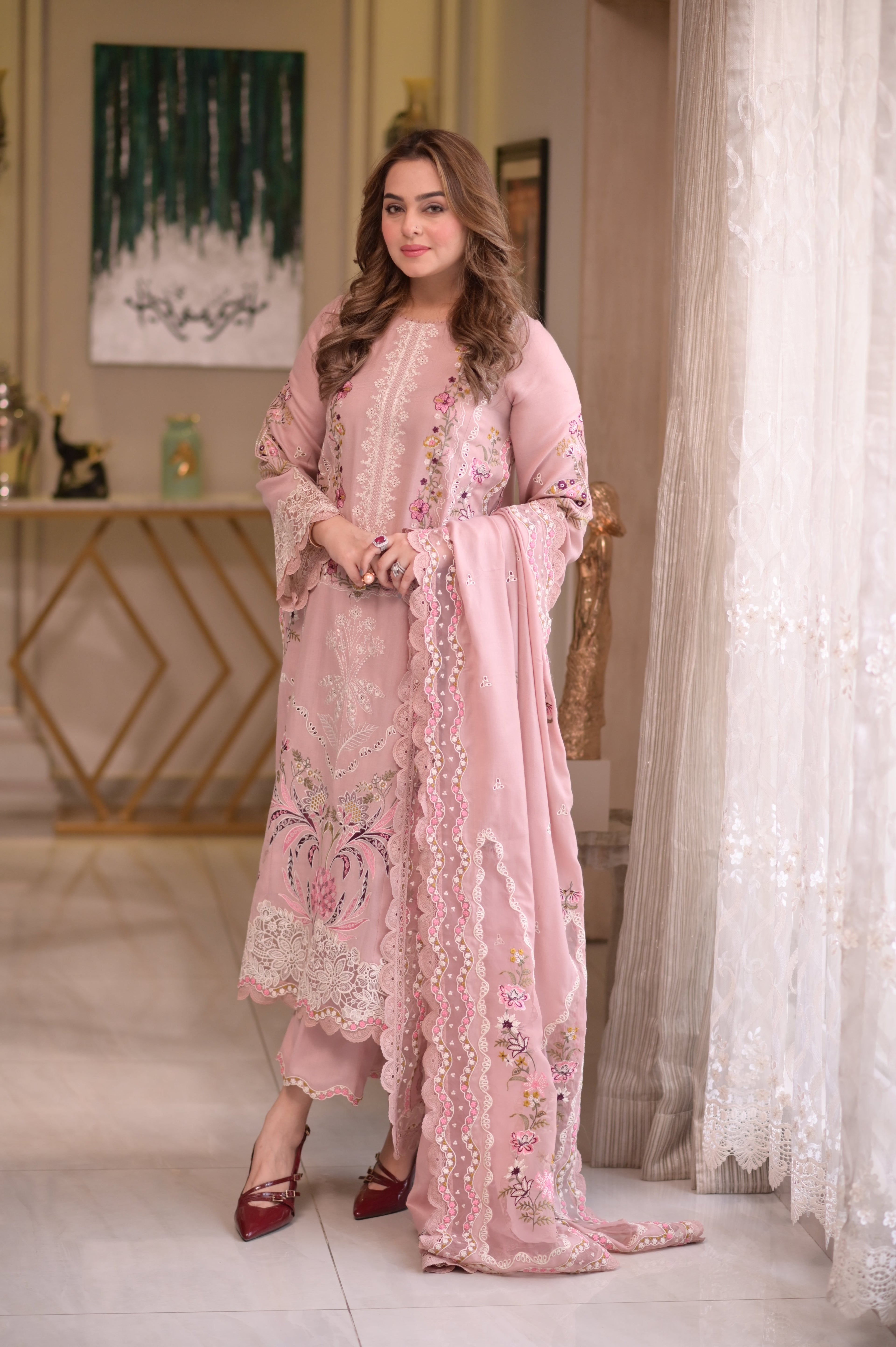 03-Piece Lawn Embroidered Suit - Ready To Wear