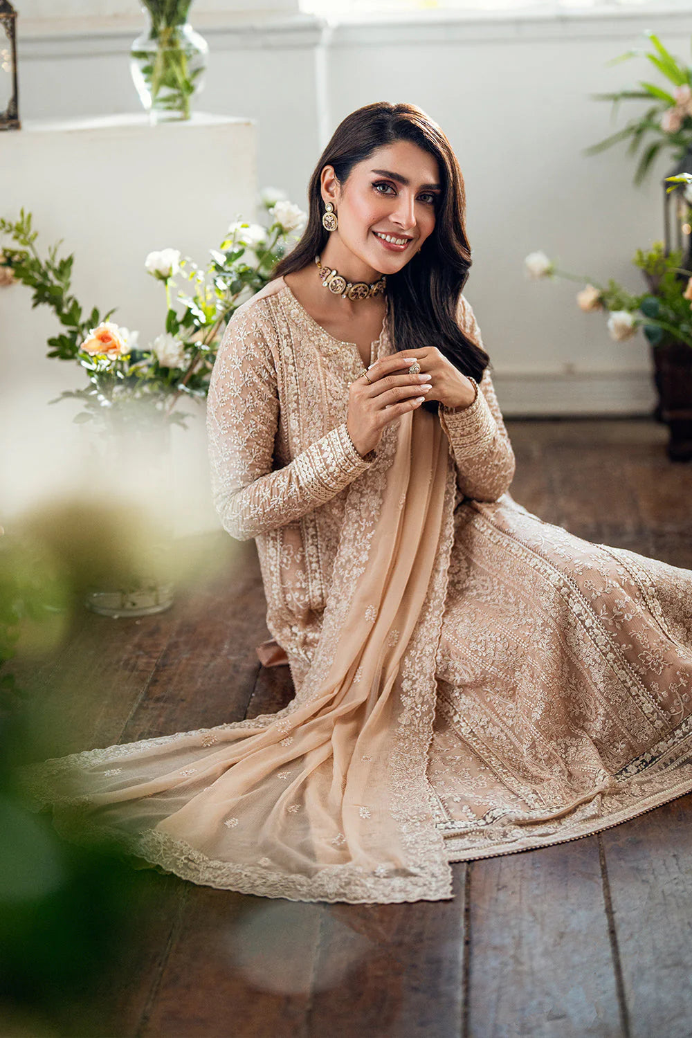 03 Piece Stitched Embroidery Chiffon Suit - Ready To Wear