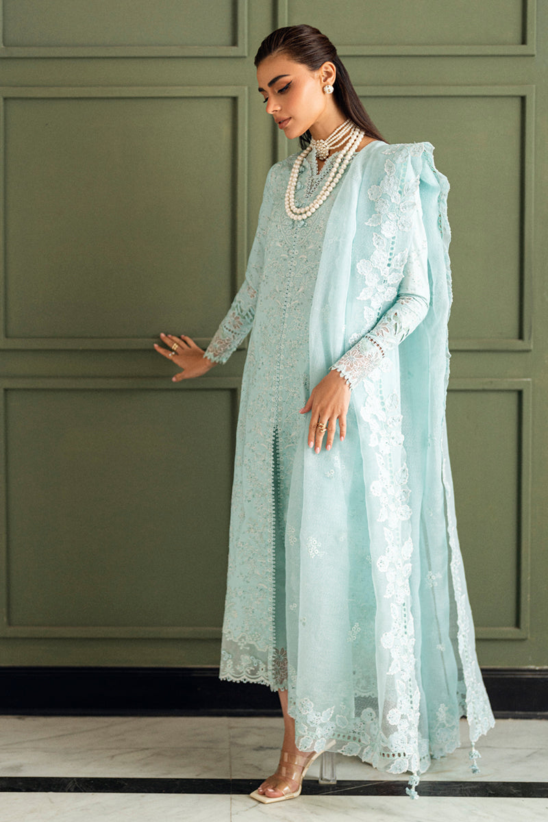 03 Piece Stitched Lawn With Chikankari Embroidered Suit - Ready To Wear
