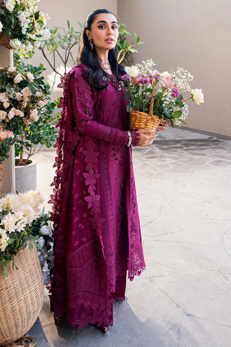 3 Piece Stitched Lawn Embroidered Suit - Ready To Wear