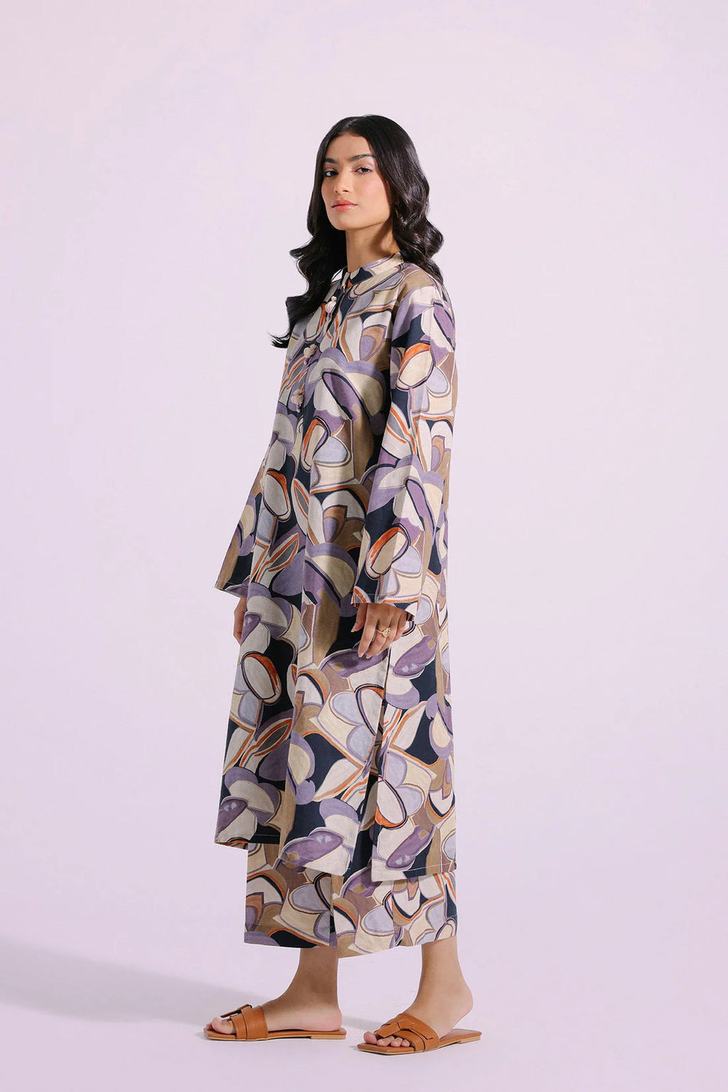 02 Piece Stitched Cotton Printed Cotton Suit - Ready To Wear