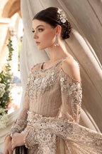 Heavy Embroidered Net 3-Piece Stitched Suit with Adda Work & Jhall Embroidered Dupatta | Ready To Wear