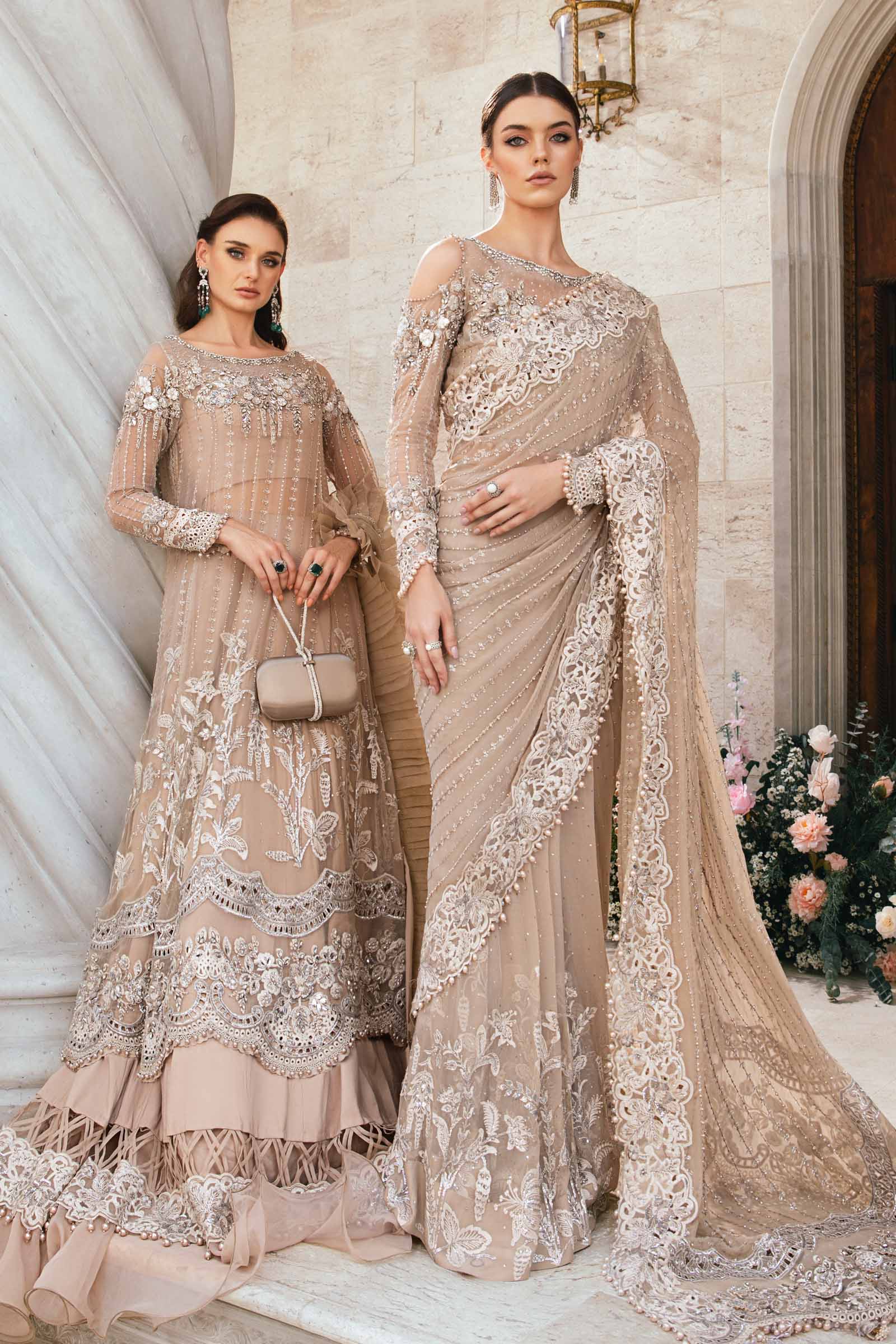 Heavy Embroidered Net 3-Piece Stitched Suit with Adda Work & Jhall Embroidered Dupatta | Ready To Wear