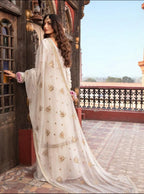 03 Piece Stitched Chiffon Embroidered Suit - Ready To Wear