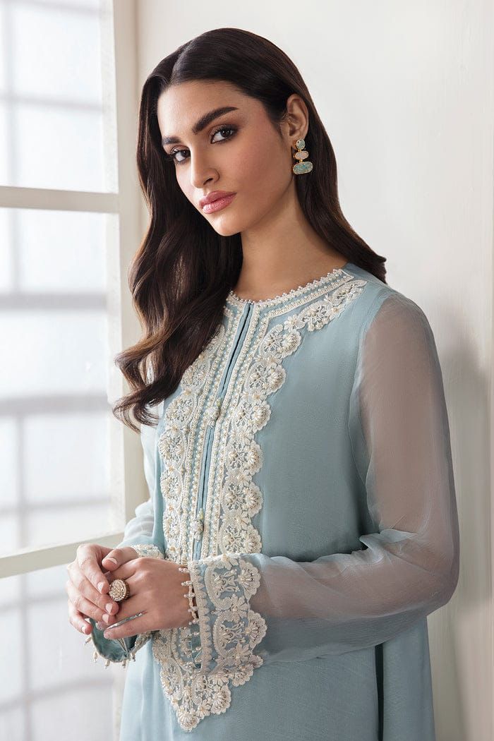 03 Piece Stitched Chiffon Suit - Ready To Wear
