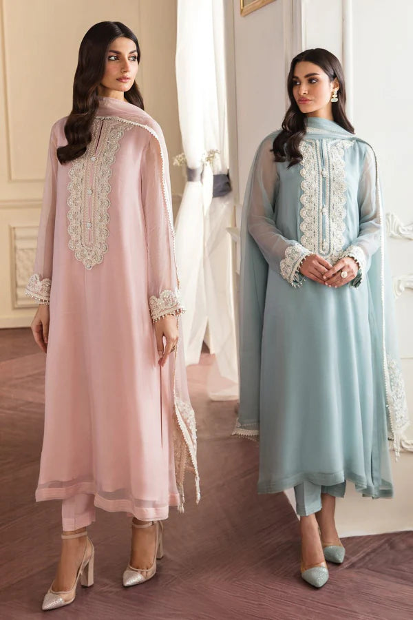 03 Piece Stitched Chiffon Suit - Ready To Wear