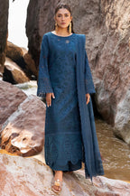 Heavy Embroidered Cotton 3-Piece Stitched Suit with Khaddi Net Dupatta | Ready To Wear