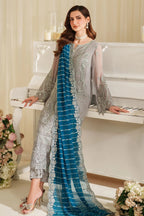 03 Piece Stitched Embroidery Chiffon Suit - Ready To Wear
