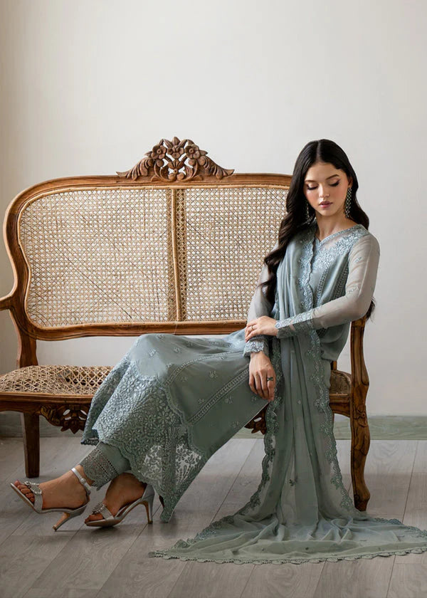 03 Piece Stitched Chiffon Suit - Ready To Wear