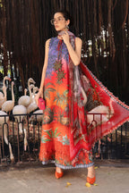 Printed Lawn 3-Piece Stitched Suit with Embroidered Patti & Chiffon Dupatta | Ready To Wear