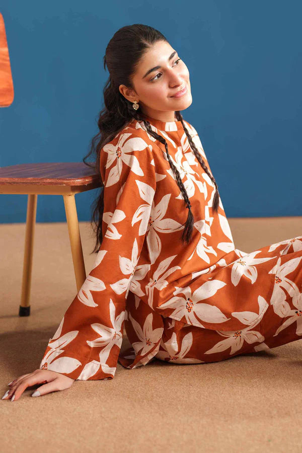 02 Piece Stitched Cotton Suit - Ready To Wear