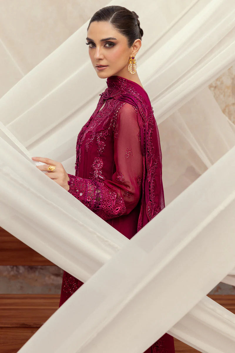 03 Piece Stitched Chiffon Suit - Ready To Wear