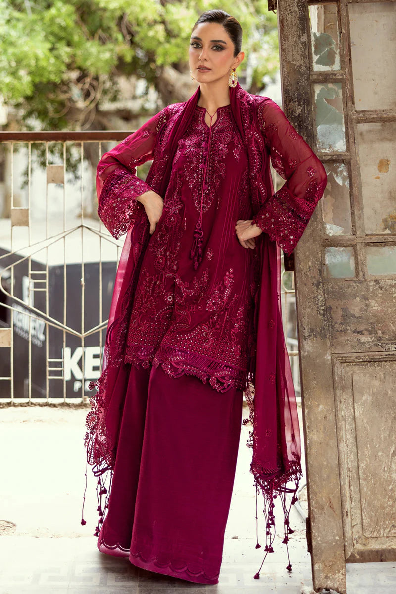 03 Piece Stitched Chiffon Suit - Ready To Wear