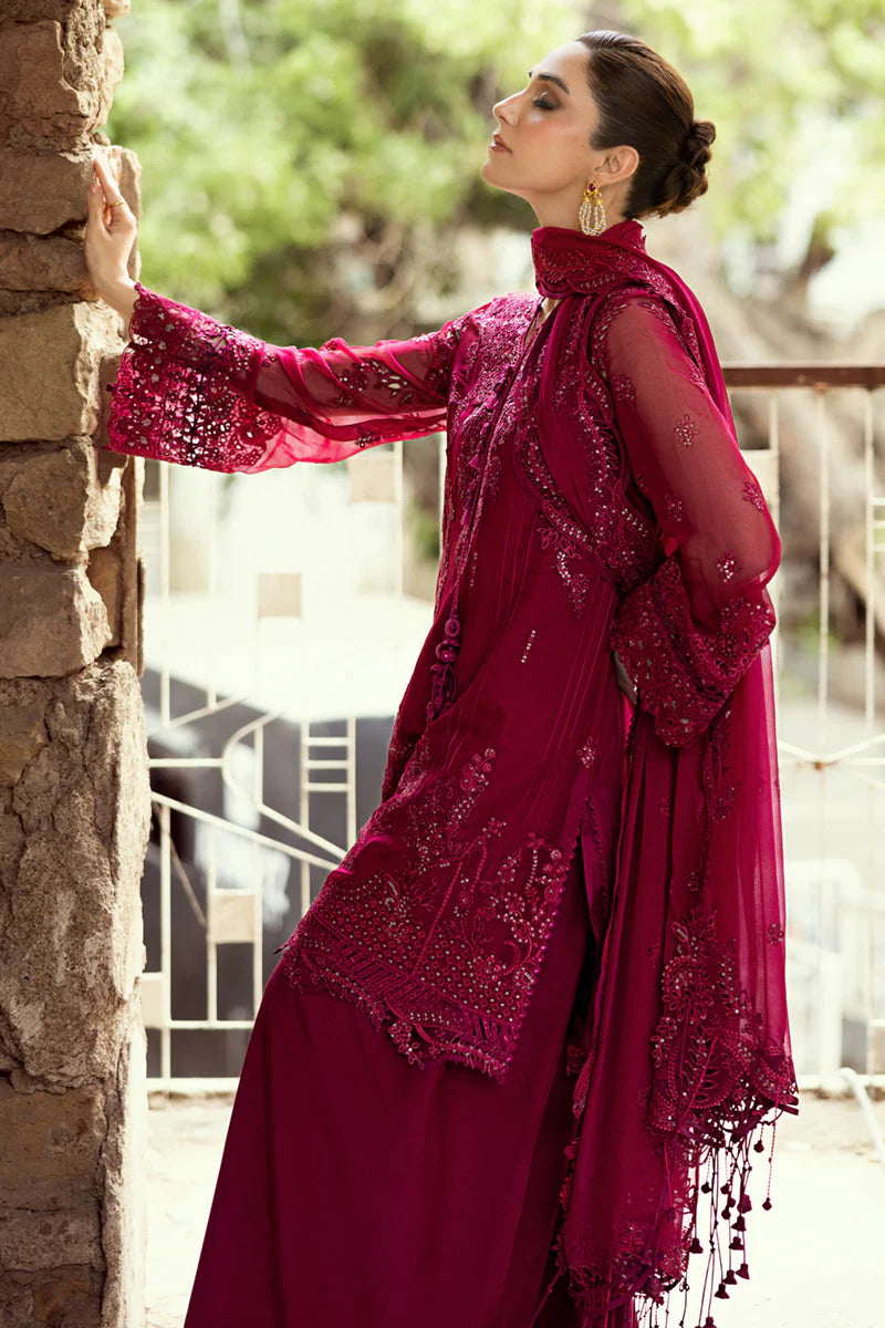 03 Piece Stitched Chiffon Suit - Ready To Wear