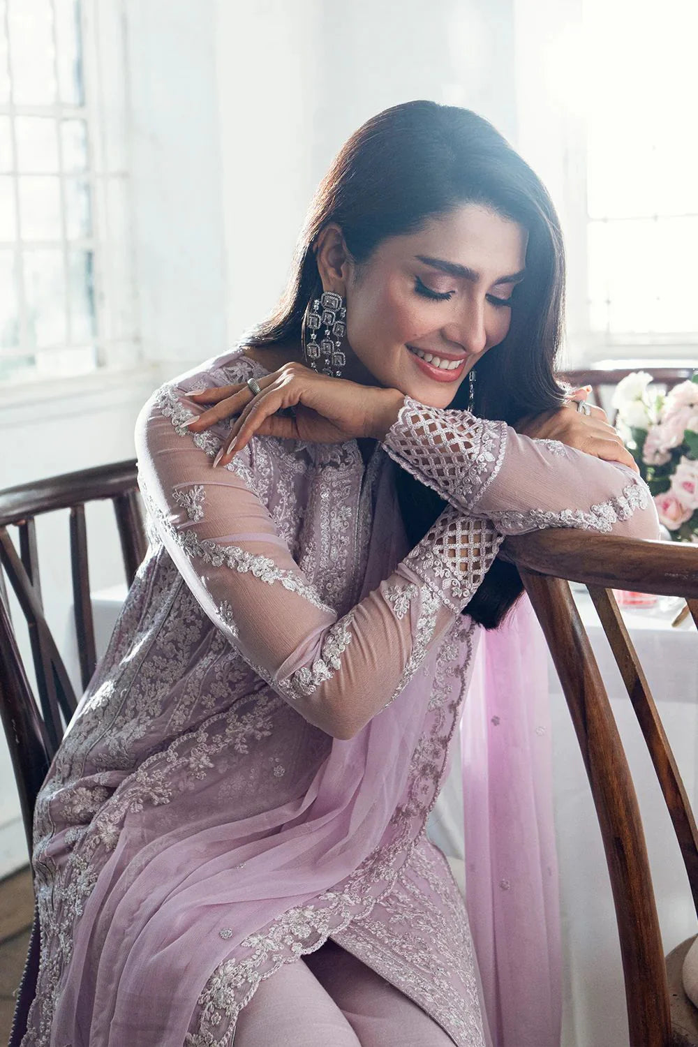 03 Piece Stitched Chiffon Embroidery Suit - Ready To Wear