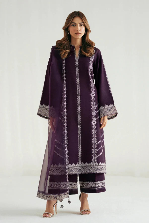 03 Piece Stitched Chiffon Suit - Ready To Wear