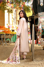 03-Piece Lawn Suit With Chikankari Embroidery- Ready To Wear