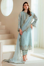 03-Piece Organza Suit With Hand Embellishments Embroidery - Ready To Wear
