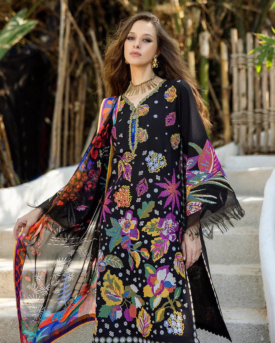 Heavy Embroidered Lawn 3-Piece Stitched Suit – Ready To Wear