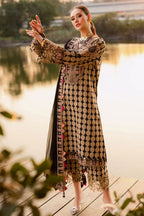 Charizma Lawn 3-Piece Stitched Suit with Embroidered Chiffon Dupatta – Ready To Wear