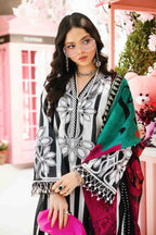 Dyed Embroidered Lawn 3-Piece Stitched Suit with Organza Patti & Chiffon Dupatta | Ready To Wear