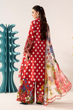 Printed Lawn 3-Piece Stitched Suit with Heavy Spangle Embroidered Chiffon Dupatta | Ready To Wear