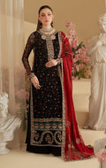Printed Chiffon 3-Piece Stitched Suit with Raw Silk Embroidered Details & Chiffon Dupatta | Ready To Wear