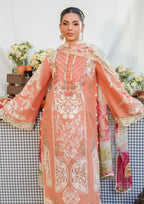 Embroidered Chikankari Lawn 3-Piece Stitched Suit with Silk Dupatta | Ready To Wear