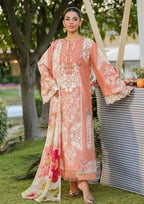 Embroidered Chikankari Lawn 3-Piece Stitched Suit with Silk Dupatta | Ready To Wear