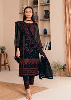 03 Piece Stitched Chiffon Embroidery Suit - Ready To Wear