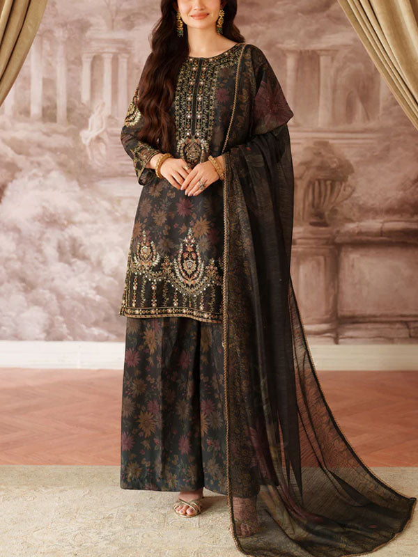 Embroidered Lawn 3 Piece Stitched Suit