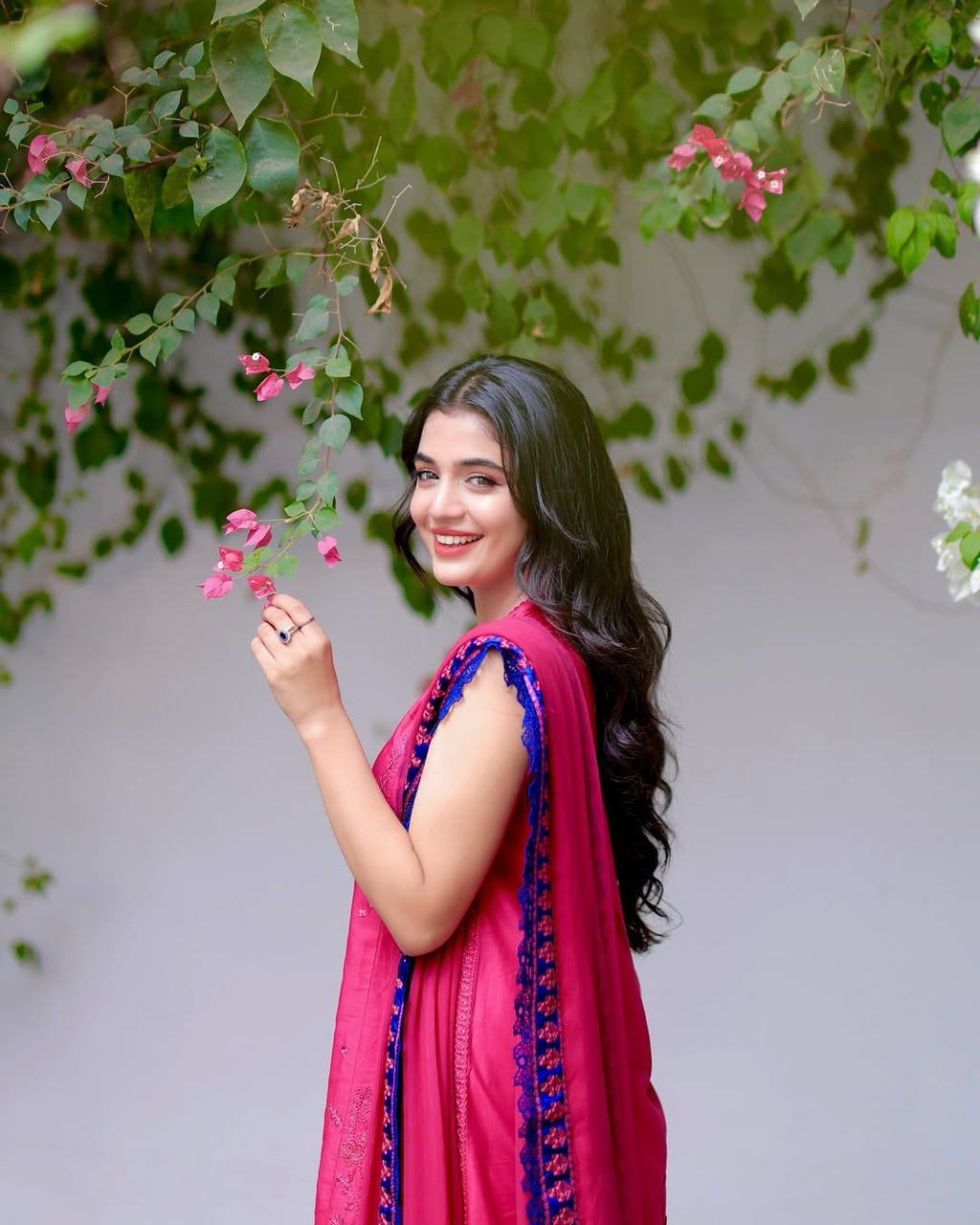 Thread Embroidered Egyptian Lawn 3-Piece Stitched Suit with Chiffon Dupatta | Ready To Wear