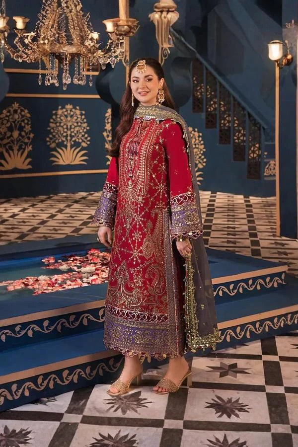 03-Piece Chiffon Suit With Heavy Embroidery - Ready To Wear