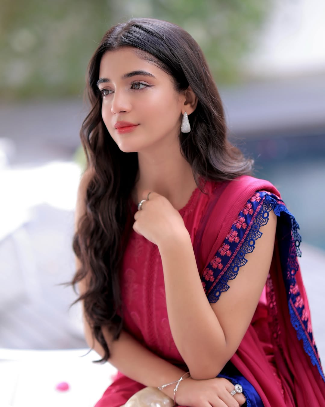 Thread Embroidered Egyptian Lawn 3-Piece Stitched Suit with Chiffon Dupatta | Ready To Wear